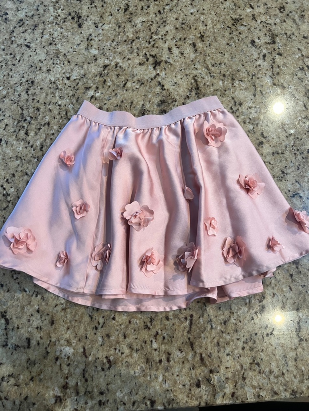 Beautiful Gap Kids "Flower Skirt" in a soft, shimmering baby pink satin.